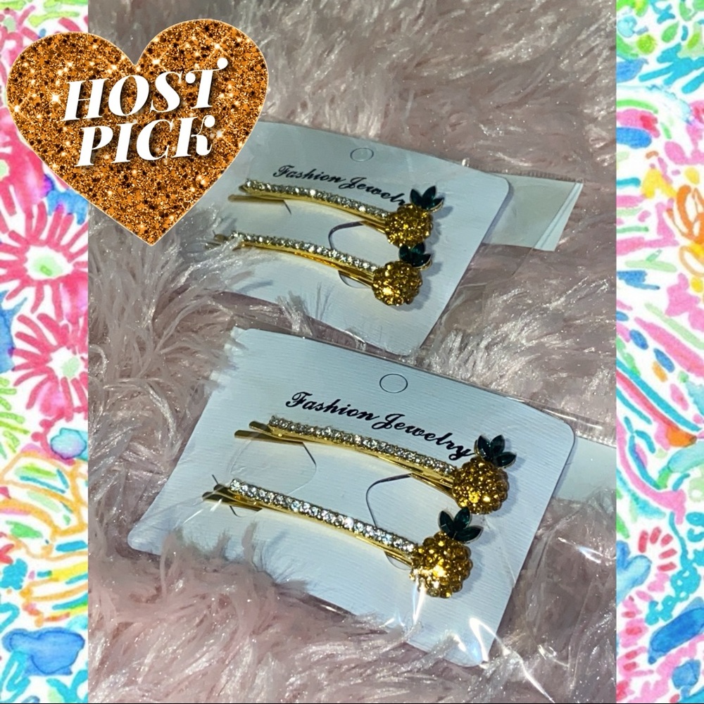 Pineapple Rhinestone Hair Accessories